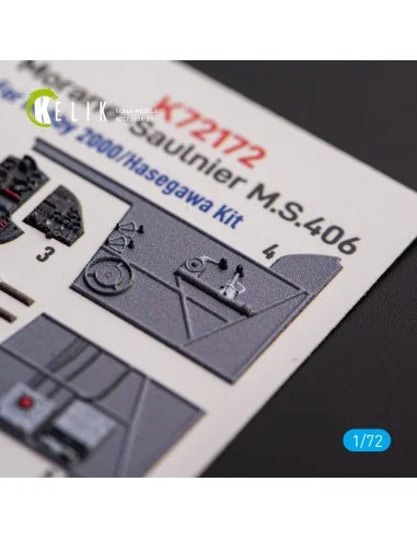 Morane-Saulnier M.S.406 - interior 3D decals for Hobby 2000/Hasegaw...