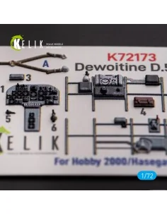 Dewoitine D.520 - interior 3D decals for Hobby 2000/Hasegawa kit, 1... 2