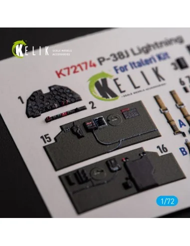 ?-38J Lightning - interior 3D decals for Italeri/Academy kit, 1/72 ...