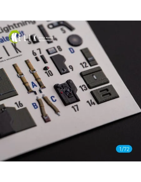 ?-38J Lightning - interior 3D decals for Italeri/Academy kit, 1/72 ...