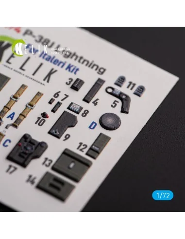 ?-38J Lightning - interior 3D decals for Italeri/Academy kit, 1/72 ...