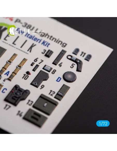 ?-38J Lightning - interior 3D decals for Italeri/Academy kit, 1/72 ...