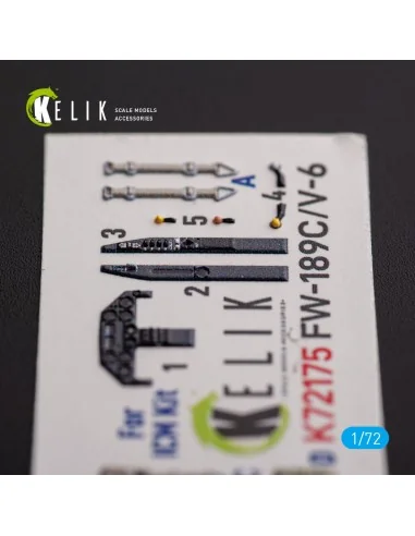 FW-189C/V-6 - interior 3D decals for ICM kit, 1/72 - Kelik K72175