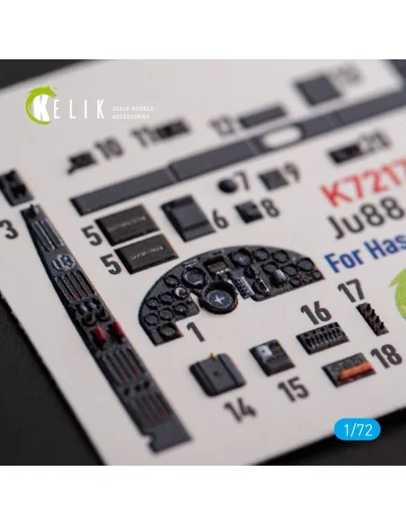 Ju88 G-6 - interior 3D decals for Hasegawa kit, 1/72 - Kelik K72176