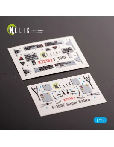 F-100F - interior 3D decals for Trumpeter kit, 1/72 - Kelik K72182