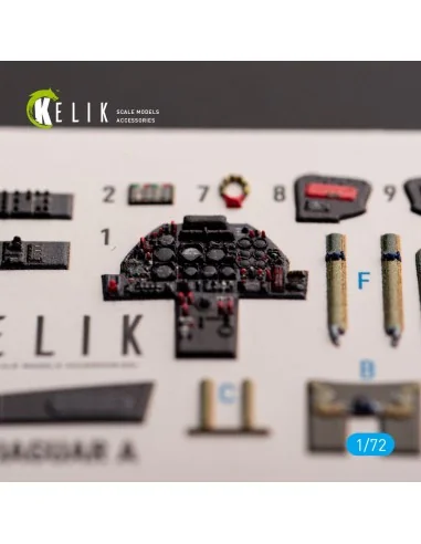 Jaguar A - interior 3D decals for HobbyBoss kit, 1/72 - Kelik K72179