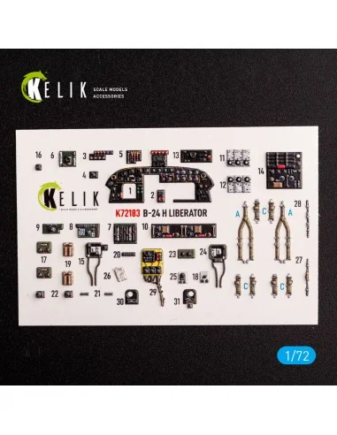 B-24H Liberator - interior 3D decals for Airfix kit, 1/72 - Kelik K...