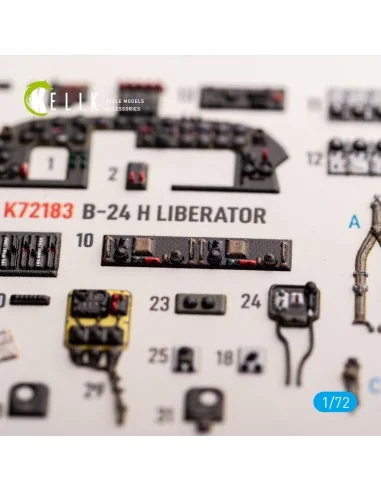 B-24H Liberator - interior 3D decals for Airfix kit, 1/72 - Kelik K...
