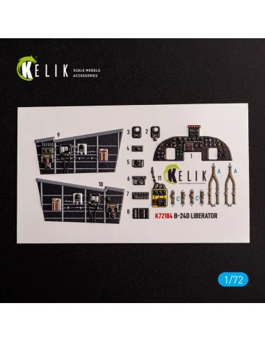 B-24D Liberator - interior 3D decals for Hasegawa kit, 1/72 - Kelik...
