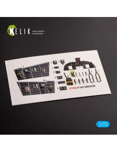 [NO_DESC] B-24D Liberator - interior 3D decals for Hasegawa kit, 1/...