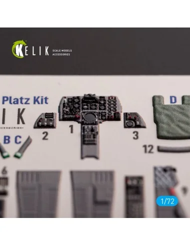 F-1 Support Fighter - interior 3D decals for Platz kit, 1/72 - Keli...