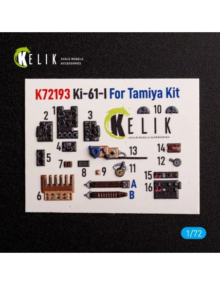 KI-61 - interior 3D decals for Tamiya kit, 1/72 - Kelik K72193