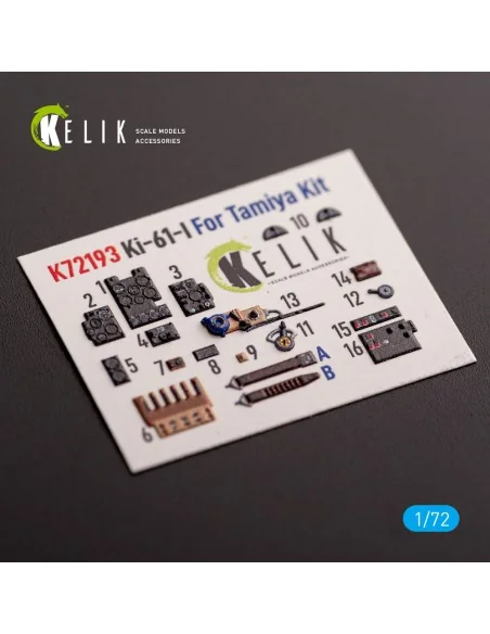 KI-61 - interior 3D decals for Tamiya kit, 1/72 - Kelik K72193