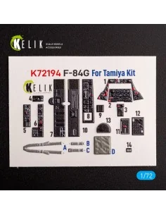 [NO_DESC] F-84G Thunderjet - interior 3D decals for Tamiya kit, 1/7...