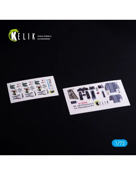 RF-4B - interior 3D decals for Hasegawa kit, 1/72 - Kelik K72068