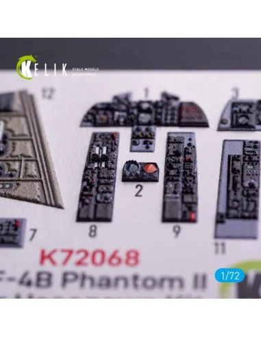 RF-4B - interior 3D decals for Hasegawa kit, 1/72 - Kelik K72068