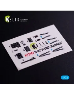 H-21 Flying Banana - interior 3D decals for Italeri kit, 1/72 - Kel...
