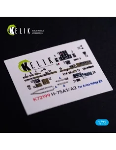 H-75A1/AR - interior 3D decals for Arma Hobby kit, 1/72 - Kelik K72199