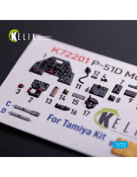 P-51D Mustang - interior 3D decals for Tamiya kit, 1/72 - Kelik K72201