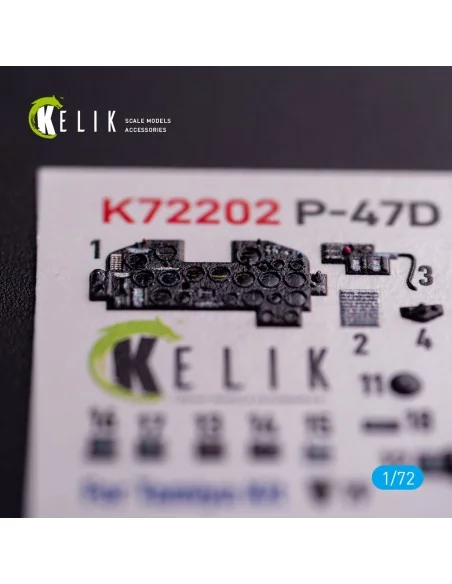 P-47D Razorback - interior 3D decals for Tamiya kit, 1/72 - Kelik K...