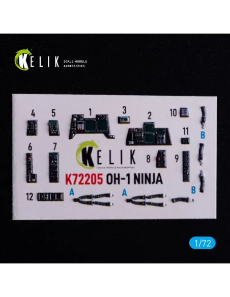 [NO_DESC] OH-1 NINJA - interior 3D decals for Aoshima kit, 1/72 - K...