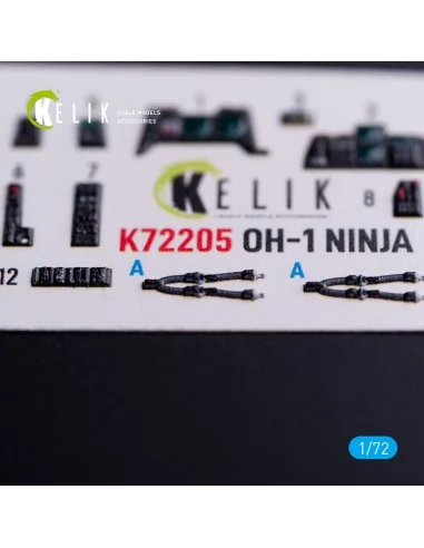 OH-1 NINJA - interior 3D decals for Aoshima kit, 1/72 - Kelik K72205