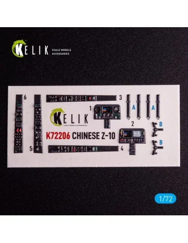 Z-10 Chinese - interior 3D decals for HobbyBoss kit, 1/72 - Kelik K...