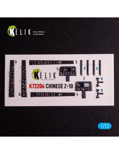 Z-10 Chinese - interior 3D decals for HobbyBoss kit, 1/72 - Kelik K...