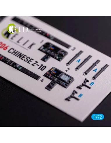 Z-10 Chinese - interior 3D decals for HobbyBoss kit, 1/72 - Kelik K...