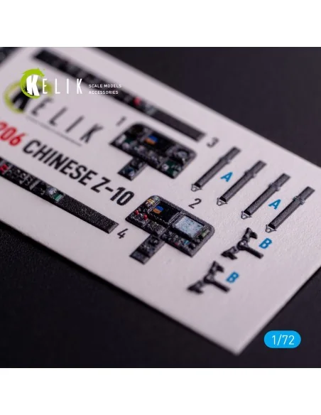 [NO_DESC] Z-10 Chinese - interior 3D decals for HobbyBoss kit, 1/72...