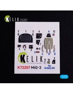 MiG-3 - interior 3D decals for Armory kit, 1/72 - Kelik K72207