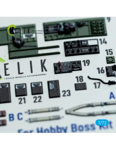 TBM-3 Avenger - interior 3D decals for HobbyBoss kit, 1/72 - Kelik ...