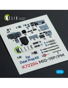 MiG-19P/PM - interior 3D decals for ClearProp kit, 1/72 - Kelik K72204 2