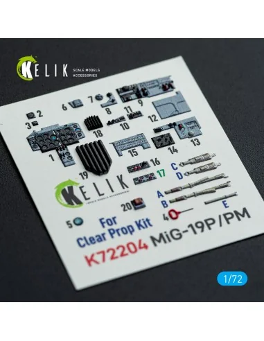 [NO_DESC] MiG-19P/PM - interior 3D decals for ClearProp kit, 1/72 -...