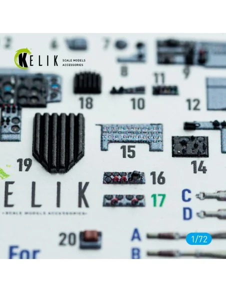 MiG-19P/PM - interior 3D decals for ClearProp kit, 1/72 - Kelik K72204
