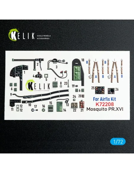 [NO_DESC] Mosquito PR.XVI - interior 3D decals for Airfix kit, 1/72...