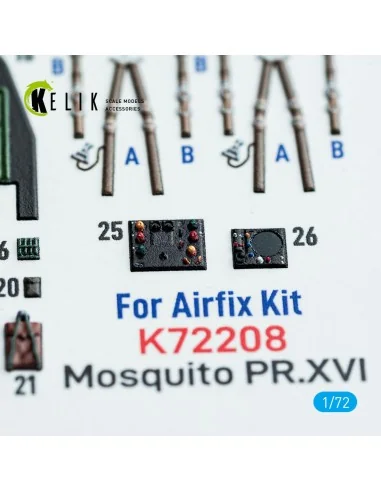 Mosquito PR.XVI - interior 3D decals for Airfix kit, 1/72 - Kelik K...