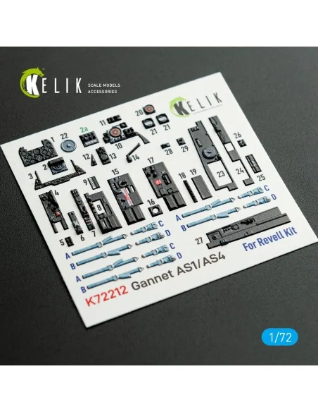 [NO_DESC] Gannet AS1/AS4 - interior 3D decals for Revell kit, 1/72 ...