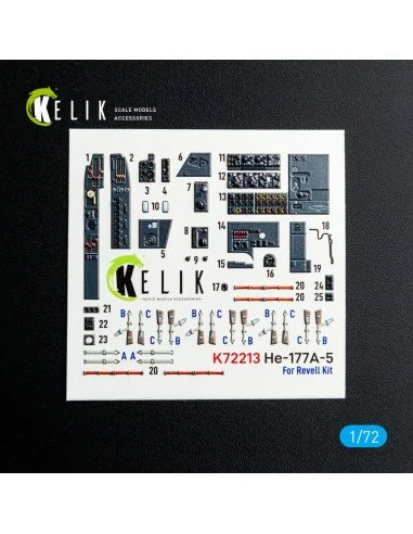 [NO_DESC] He-177A-5 - interior 3D decals for Revell kit, 1/72 - Kel...