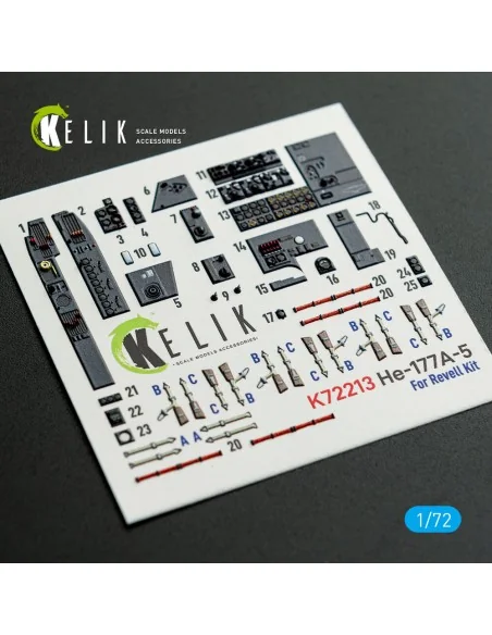 He-177A-5 - interior 3D decals for Revell kit, 1/72 - Kelik K72213