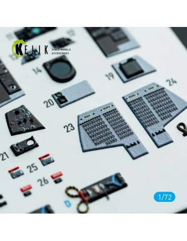 F-14A Tomcat - interior 3D decals for HobbyBoss kit, 1/72 - Kelik K...