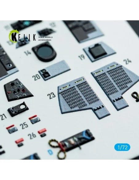 F-14A Tomcat - interior 3D decals for HobbyBoss kit, 1/72 - Kelik K...