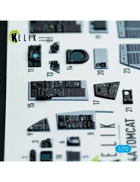 F-14A Tomcat - interior 3D decals for HobbyBoss kit, 1/72 - Kelik K...
