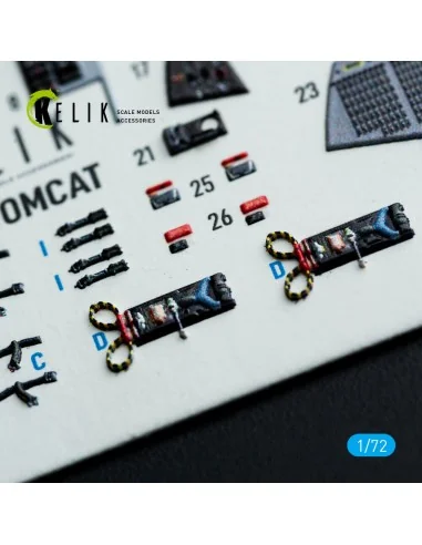 F-14B Tomcat - interior 3D decals for HobbyBoss kit, 1/72 - Kelik K...
