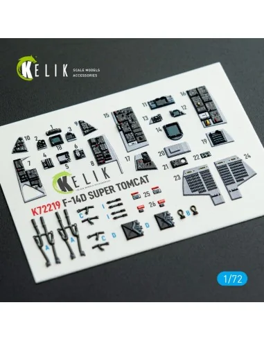 F-14D Super Tomcat - interior 3D decals for HobbyBoss kit, 1/72 - K...