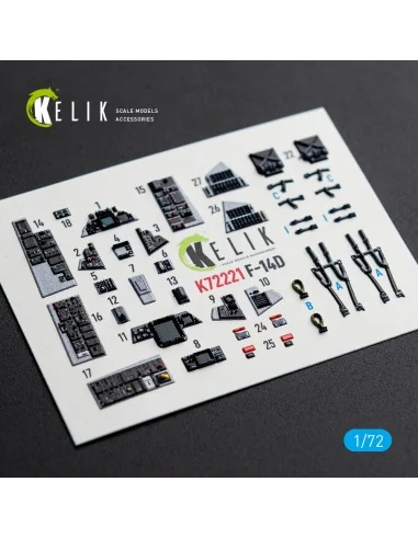F-14D Super Tomcat - interior 3D decals for Academy kit, 1/72 - Kel...