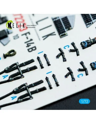 F-14B Tomcat - interior 3D decals for Academy kit, 1/72 - Kelik K72223