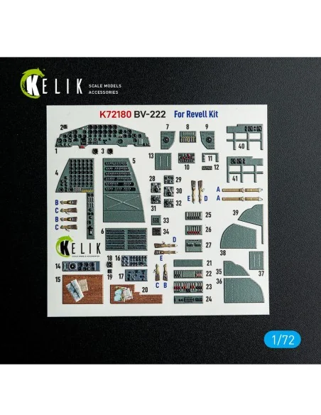 BV-222 - interior 3D decals for Revell kit, 1/72 - Kelik K72180