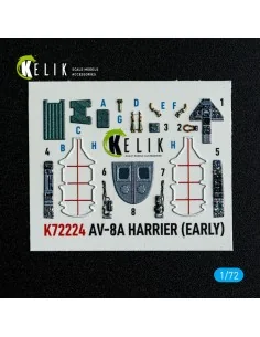 AV-8A Harrier (early) - interior 3D decals for Italeri kit, 1/72 - ...