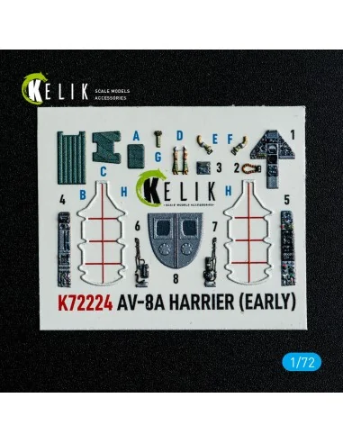 [NO_DESC] AV-8A Harrier (early) - interior 3D decals for Italeri ki...